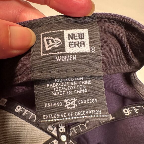 NFL Women's Houston Texans Logo Bling Sparkle Red Glitter Snapback Hat New Era - Picture 10 of 11